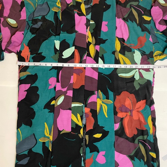 Anthropologie MAEVE Kimono Open Jacket Duster Womens M/L KIRA Floral Tropical - Picture 3 of 6